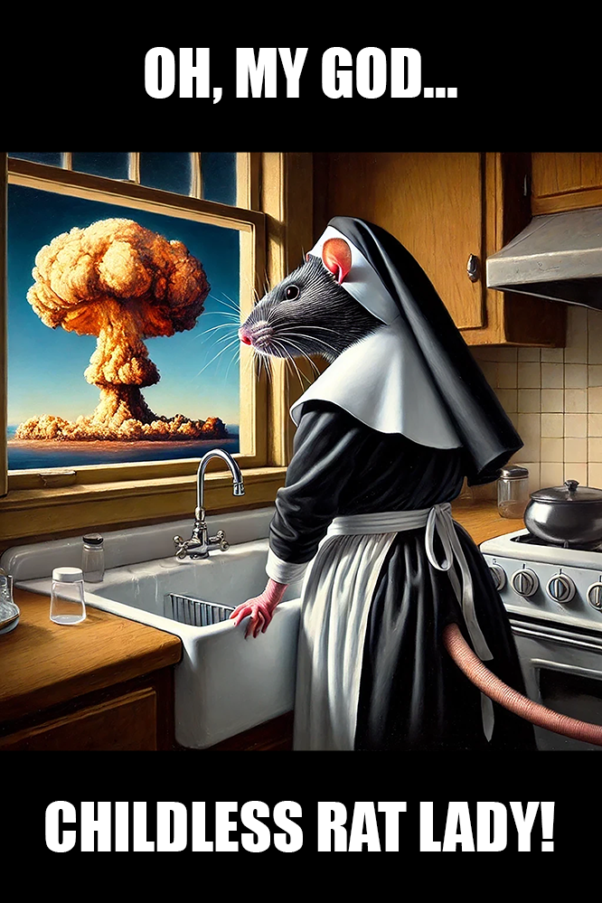 Pausing Rat Lady Nun